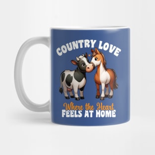 Country Love Where the Heart is at Home – Village Life Love Mug